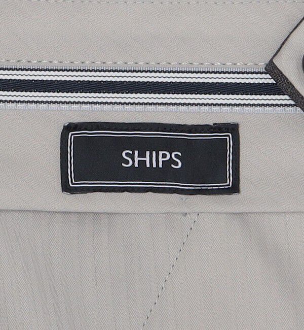 SHIPS「SHIPS: 〈手洗い可能〉ラスティック ウォッシャブル ストレッチ パンツ(無地)」|スラックス|