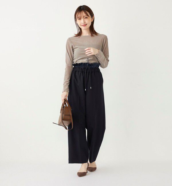 SHIPS Colors 「SHIPS Colors:〈手洗い可能〉メッシュ ポリエステルベロア クルーネック トップス◇」|Tシャツ・カットソー|