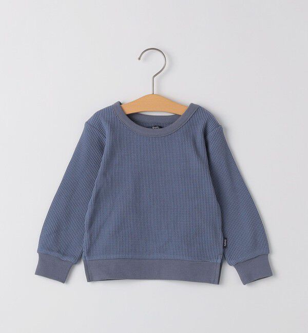 SHIPS KIDS「SHIPS KIDS:80～90cm / ワッフル 長袖 TEE」|Tシャツ・カットソー|ブルー