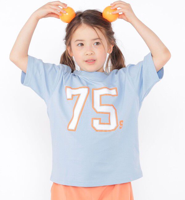 SHIPS KIDS「SHIPS KIDS:100～130cm /  ナンバリング デザイン 半袖 Tシャツ」|Tシャツ・カットソー|ライトブルー
