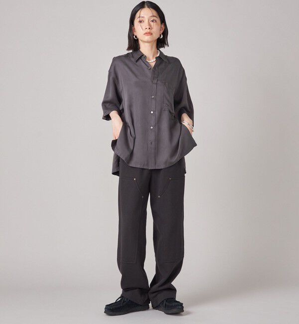 SHIPS for women「SHIPS NINE CASE:〈手洗い可能〉オーバーサイズ シャツ」|シャツ・ブラウス|