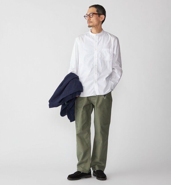 SHIPS「SHIPS: 〈MADE IN JAPAN〉バンドカラー ブロード シャツ ロングスリーブ」|シャツ・ブラウス|