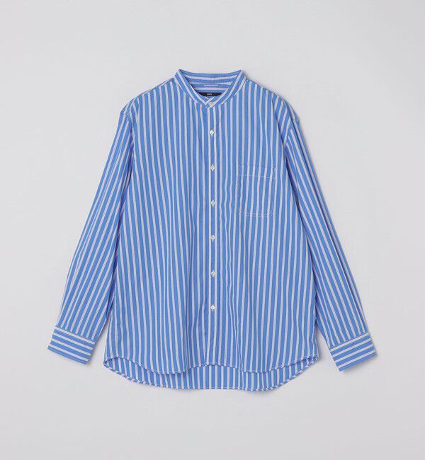 SHIPS「SHIPS: 〈MADE IN JAPAN〉バンドカラー ブロード シャツ ロングスリーブ」|シャツ・ブラウス|