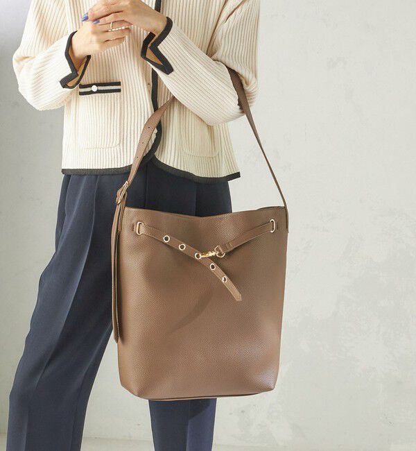 SHIPS for women「【WEB限定】ハトメ ベルト ワンショルダー バッグ M」|トートバッグ|