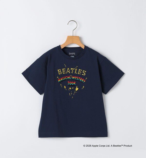 SHIPS KIDS「SHIPS KIDS:80～90cm /【THE BEATLES（ザ・ビートルズ）】半袖 Tシャツ」|Tシャツ・カットソー|ネイビー