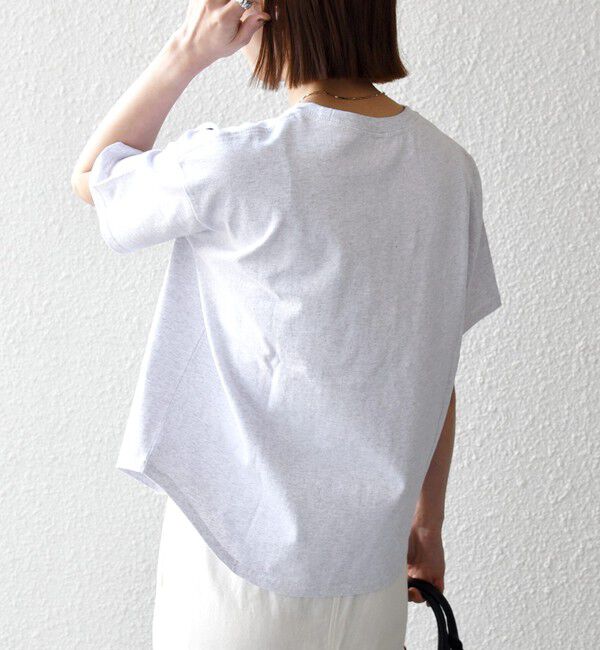 SHIPS any「【SHIPS any別注】THE KNiTS:〈洗濯機可能〉ラウンドヘム プリント ショート TEE」|Tシャツ・カットソー|