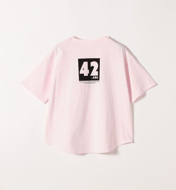 SHIPS any「【SHIPS any別注】THE KNiTS:〈洗濯機可能〉ラウンドヘム プリント ショート TEE」|Tシャツ・カットソー|
