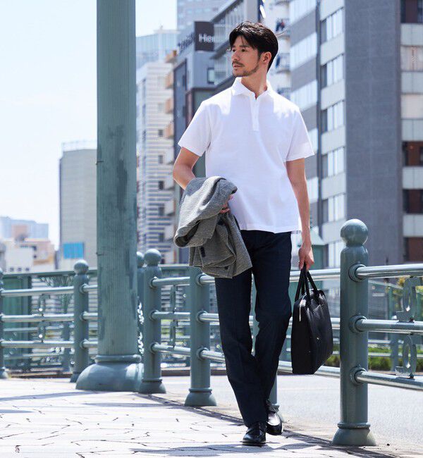 SHIPS「SHIPS:〈接触冷感〉I Cotoni di Albini ショート スリーブ ポロシャツ」|ポロシャツ|
