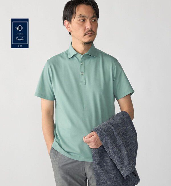 SHIPS「SHIPS:〈接触冷感〉I Cotoni di Albini ショート スリーブ ポロシャツ」|ポロシャツ|ライム