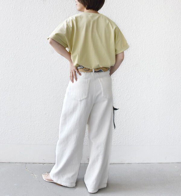 SHIPS for women「【WEB限定】〈汗染み防止/手洗い可能〉クロシェ レース ドッキング ショート スリーブ TEE」|Tシャツ・カットソー|