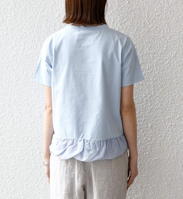 SHIPS any「SHIPS any:〈多機能/洗濯機可能〉マルチファンクション ドッキング ヘム コンパクト TEE」|Tシャツ・カットソー|