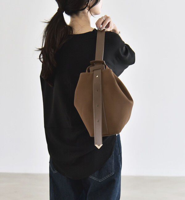 quaranciel「《予約》quaranciel:〈手洗い可能〉ジョーゼット リブ オーバーサイズ ブラウス」|シャツ・ブラウス|