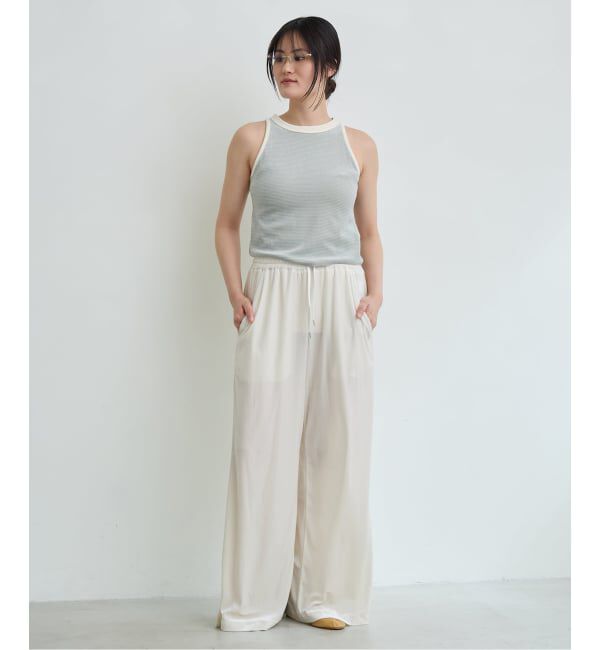 IENA LA BOUCLE「IENA LA BOUCLE ベロアボーダータンクトップ」|タンクトップ|