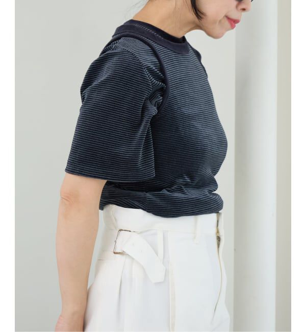 IENA LA BOUCLE「IENA LA BOUCLE ベロアボーダータンクトップ」|タンクトップ|