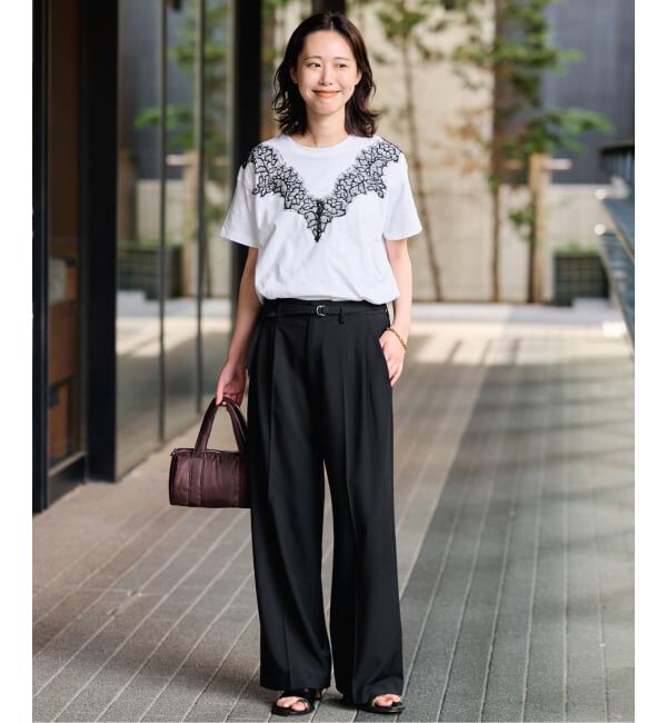 SLOBE IENA「《WEB限定/追加》アイラッシュレースTシャツ」|Tシャツ・カットソー|