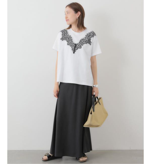 SLOBE IENA「《WEB限定/追加》アイラッシュレースTシャツ」|Tシャツ・カットソー|