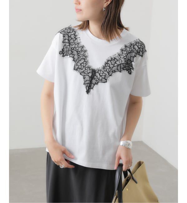 SLOBE IENA「《WEB限定/追加》アイラッシュレースTシャツ」|Tシャツ・カットソー|
