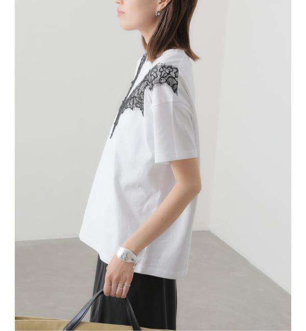 SLOBE IENA「《WEB限定/追加》アイラッシュレースTシャツ」|Tシャツ・カットソー|
