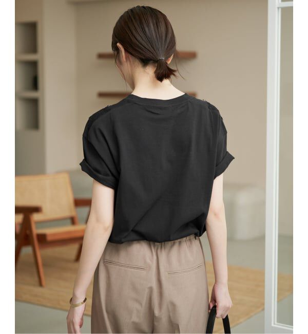 SLOBE IENA「《WEB限定/追加》アイラッシュレースTシャツ」|Tシャツ・カットソー|