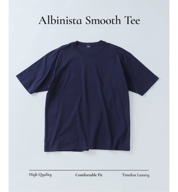 EDIFICE「アルビニスタ スムース Tシャツ」|Tシャツ・カットソー|ネイビー