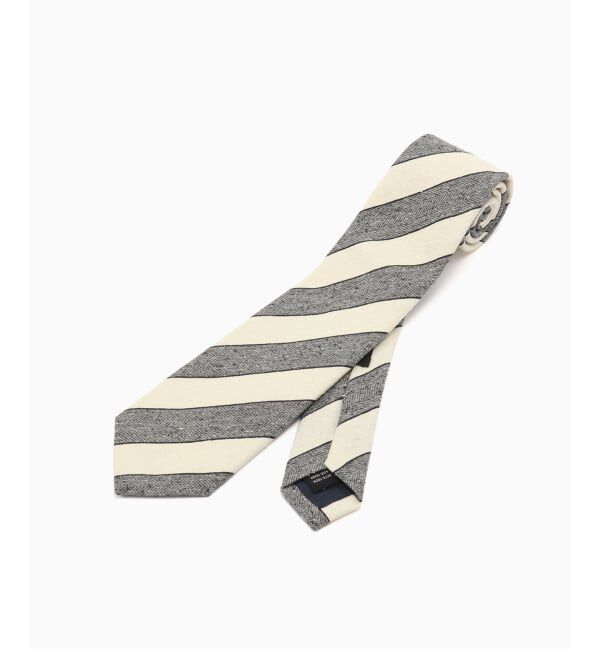 EDIFICE「Holliday & Brown(ホリデー & ブラウン) Herringbone White Stripe タイ」|ネクタイ・蝶ネクタイ|