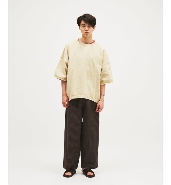J.S.Homestead「《予約》J.S.Homestead / ウール リネン ドラム パンツ」|スラックス|