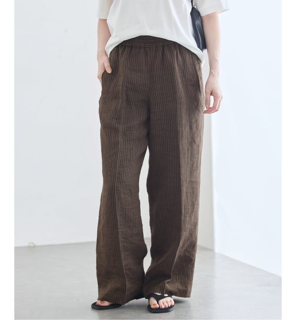 journal standard L'essage「FABRICAリネンストライプパンツ」|スラックス|