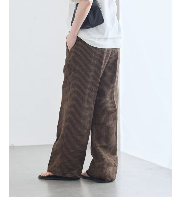 journal standard L'essage「FABRICAリネンストライプパンツ」|スラックス|
