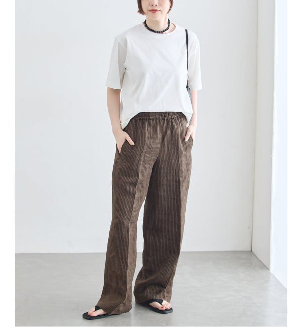 journal standard L'essage「FABRICAリネンストライプパンツ」|スラックス|