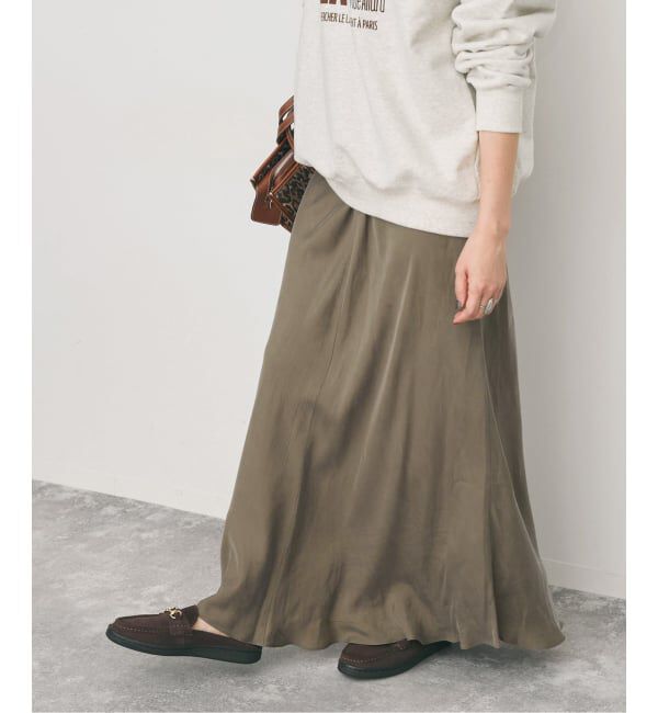 Spick and Span「《追加》ウォッシャブルキュプラフレアスカート」|スカート|