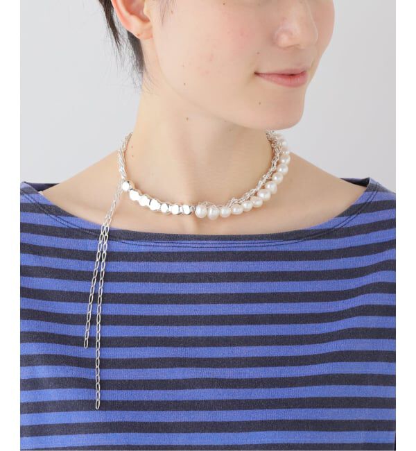 FRAMeWORK「PREEK/プリーク Baroque pearl TSUBOMI dip asymmetr」|ネックレス|