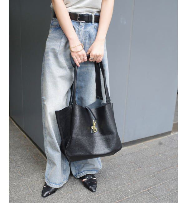  「《WEB限定》 MILLELA FIRENZE/ミレッラ BIT LEATHER TOTE」|トートバッグ|ブラック