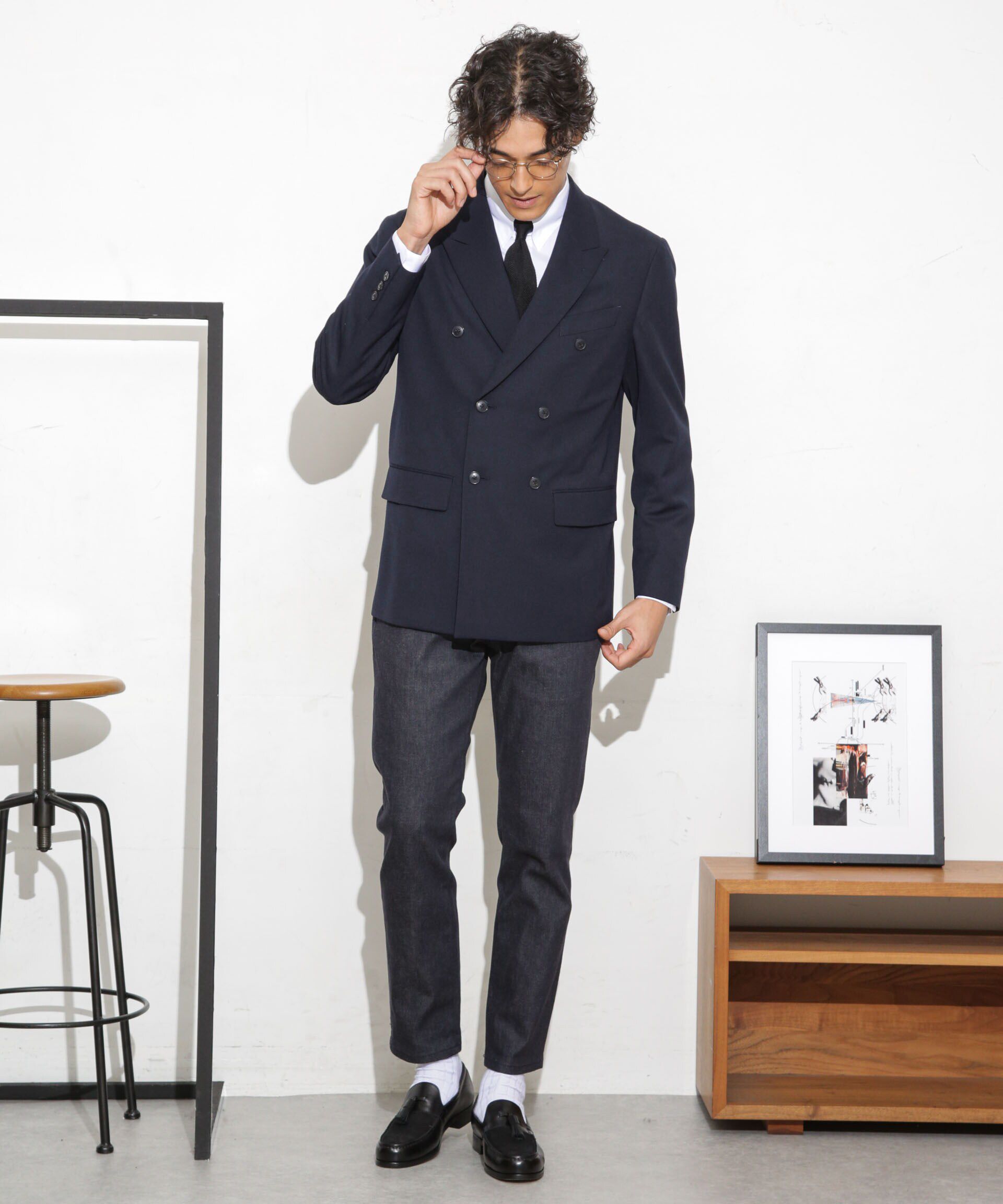 NANO universe「「ESSENTIAL LINE」TWソリッドダブルジャケット」|スーツ|