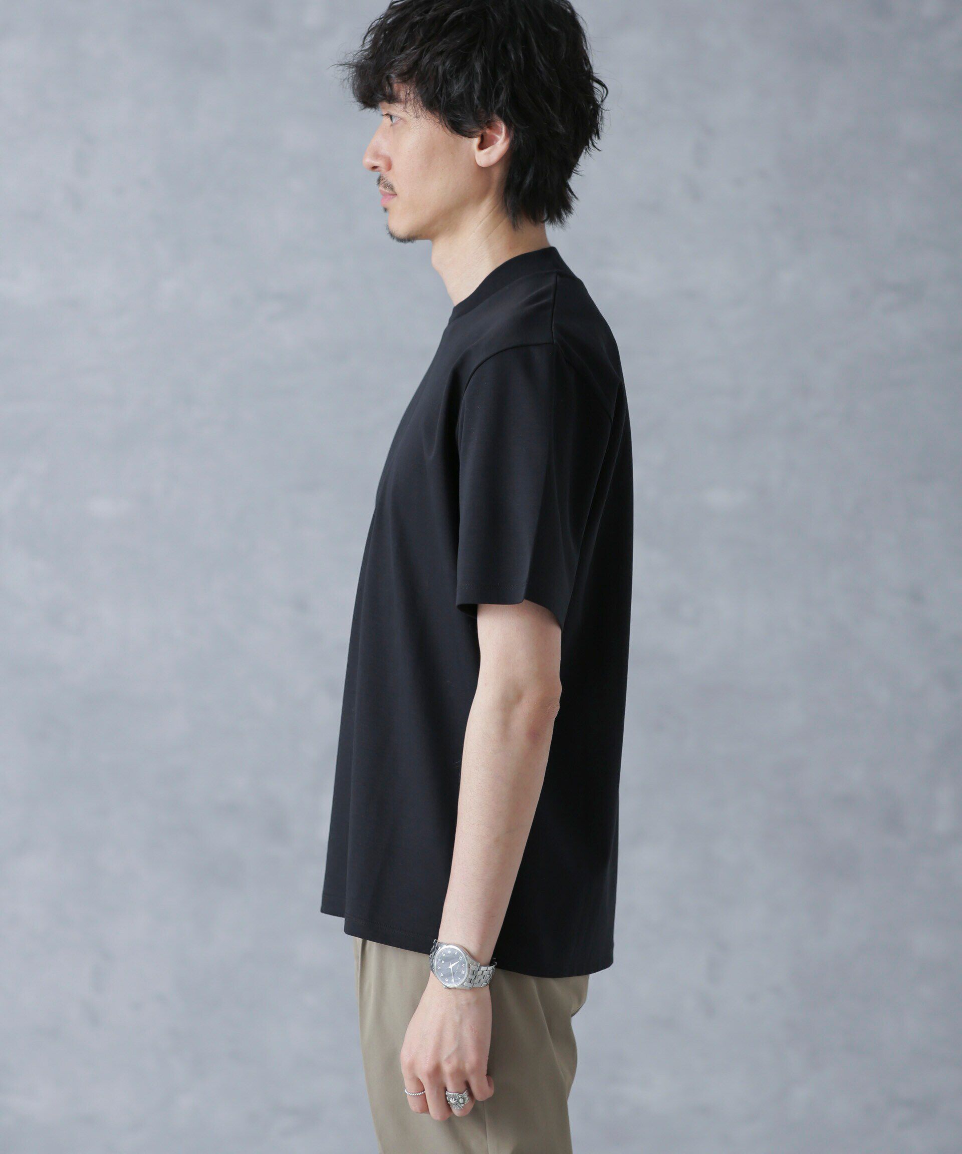 nano･universe「ジャケT(R)プレミアム クルーネック 半袖」|Tシャツ・カットソー|