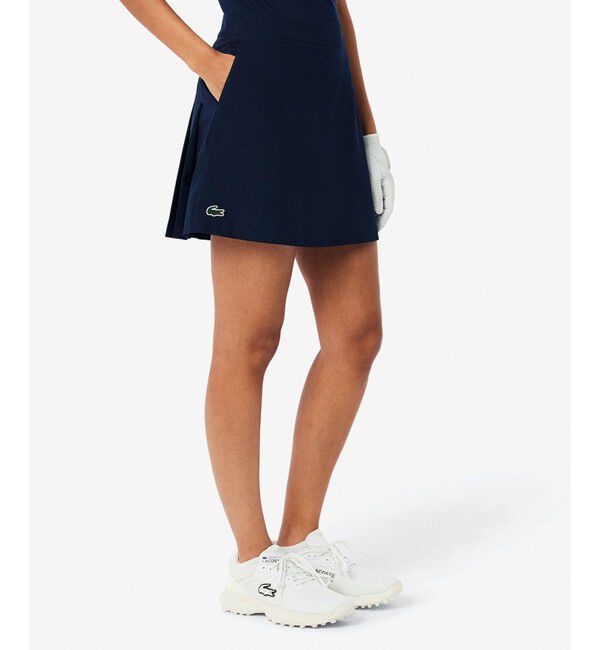 LACOSTE「ハイストレッチ ウルトラドライゴルフプリーツスカート インナー付き」|スカート|ネイビー
