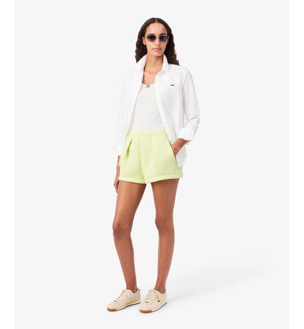 LACOSTE「レース調 ポワンテルニット リボンタンクトップ」|Tシャツ・カットソー|