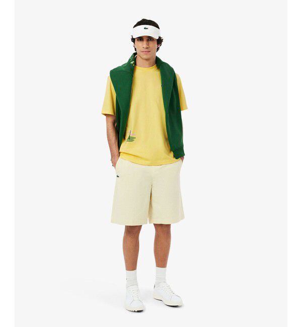 LACOSTE「ゴルフグラフィックバックプリントウルトラドライTシャツ」|Tシャツ・カットソー|