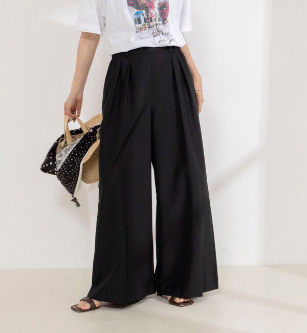 NOLLEY'S「【新色追加/一部WEB限定サイズあり】ウォッシャブルエクセルテックタンブラー2タックワイドパンツ」|その他|