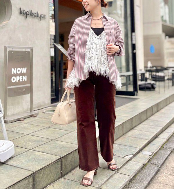NOLLEY'S「【WEB限定】ウォッシャブルシアーフェザータンク」|シャツ・ブラウス|