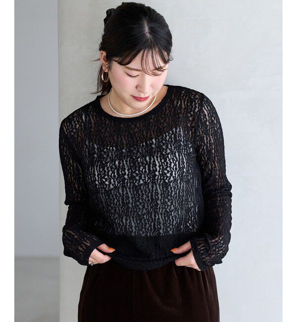 VIS「【WEB/一部店舗限定】レースカットプルオーバー」|Tシャツ・カットソー|