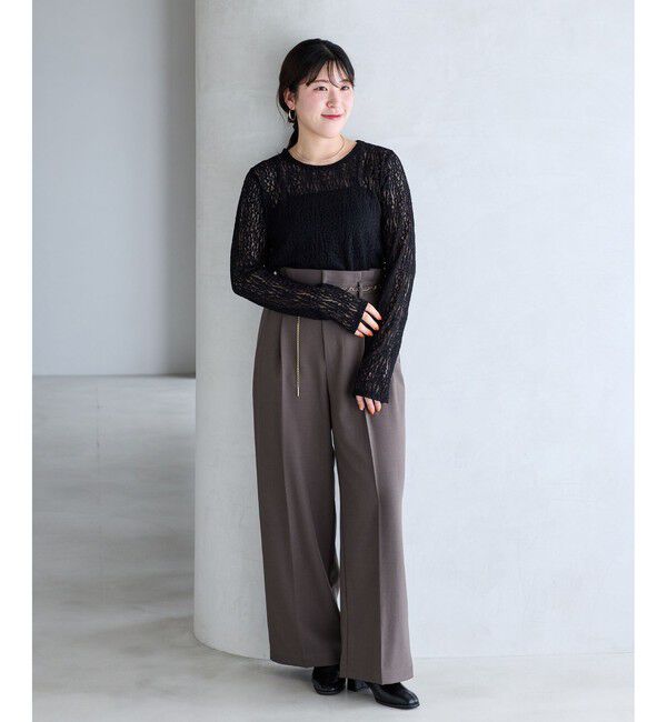 VIS「【WEB/一部店舗限定】レースカットプルオーバー」|Tシャツ・カットソー|