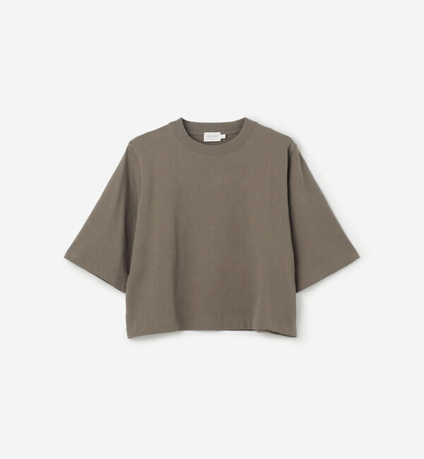 handvaerk「handvaerk | コットン クルーネック半袖Tシャツ SOLID WOMEN」|Tシャツ・カットソー|
