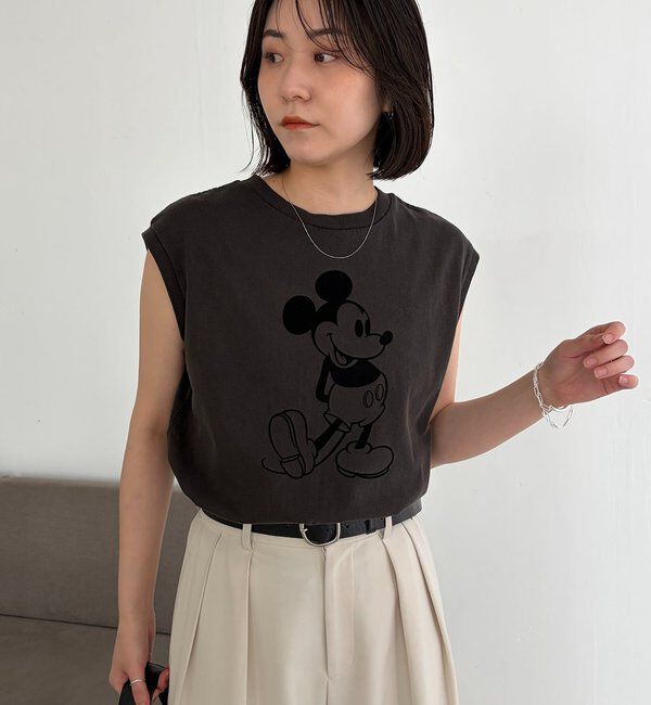 「〈GOOD ROCK SPEED〉MickeyスリーブレスTシャツ」|Tシャツ・カットソー|ブラック