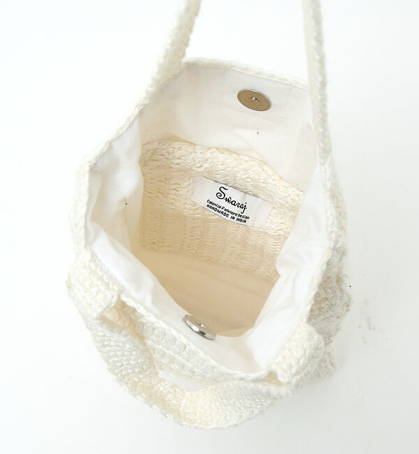 Rouge vif「【Swaraj/スワラージ】Hand Knit Letter バッグ」|トートバッグ|