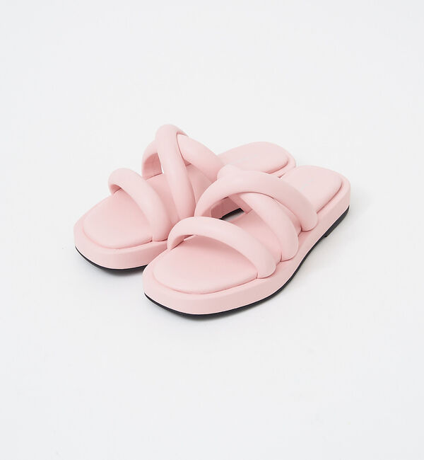 AU BANNISTER「【WEB限定】厚底 チューブ クッション フラット サンダル」|サンダル|ピンク