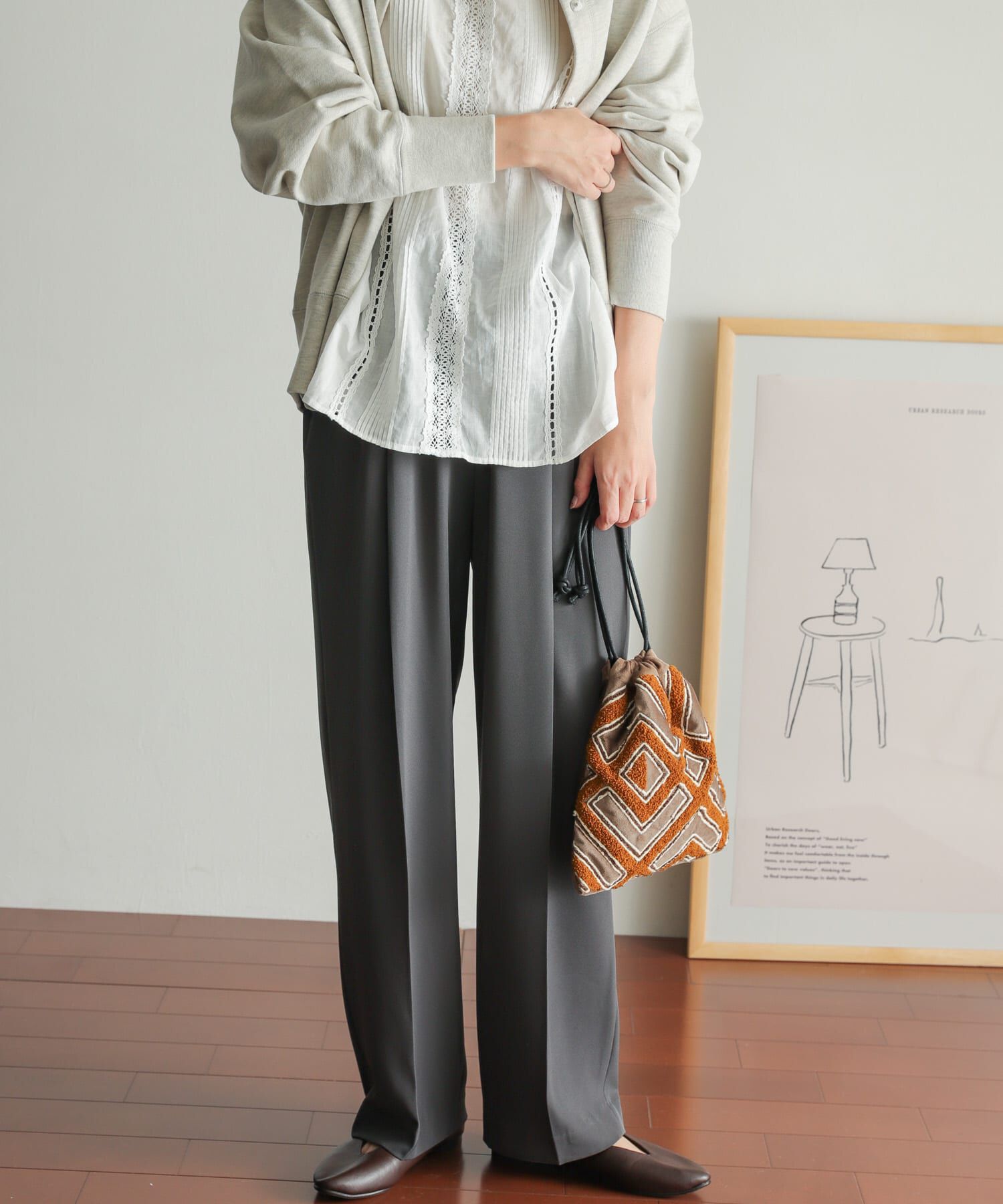URBAN RESEARCH DOORS「ライトダブルクロスイージーパンツ」|その他|