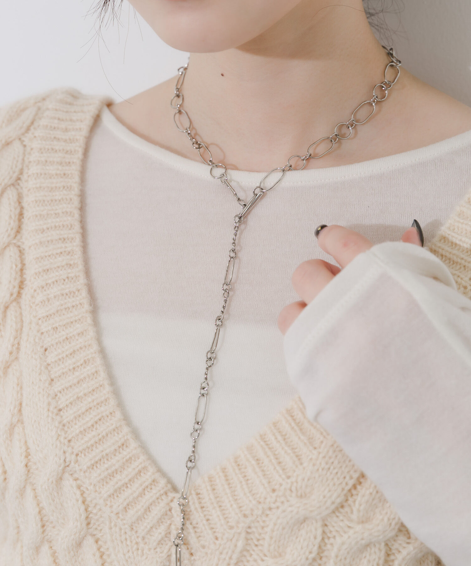 SMELLY「ミックスチェーンYネックレス」|ネックレス|
