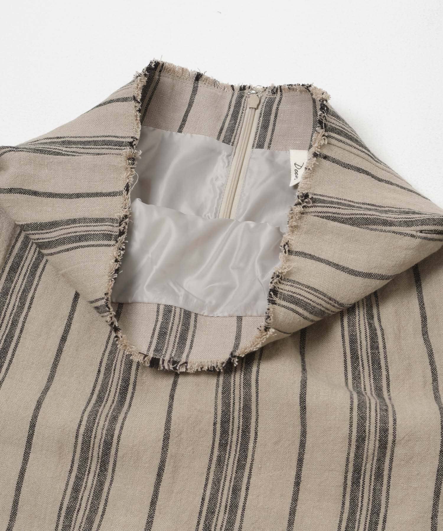 URBAN RESEARCH DOORS「Linen Stripe I-Line Skirt」|スカート|