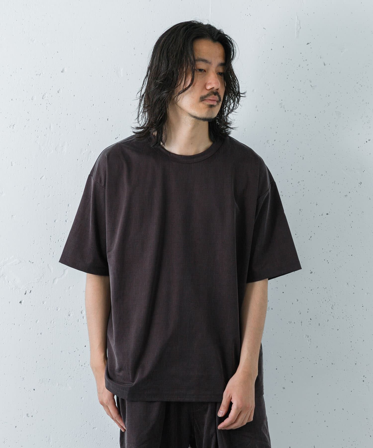 URBAN RESEARCH「『洗濯可』WASHABLE CUPRO T-SHIRTS」|Tシャツ・カットソー|ブラウン