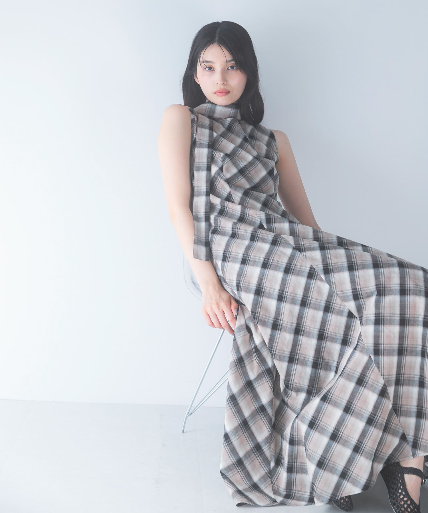 URBAN RESEARCH ROSSO「ベルト付フレアシルエットロングドレス」|その他|